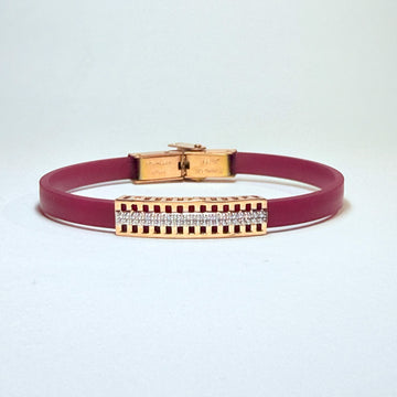 925 Silver Geometric Gold Charm Rakhi with Maroon Band – Aneytri Jewelry