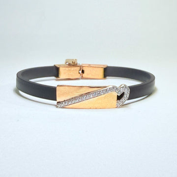925 Silver Heartline Gold-Plated Rakhi with Black Band – Aneytri Jewelry