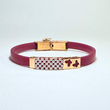 925 Silver Butterfly Designer Rakhi with Maroon Band – Aneytri Jewelry