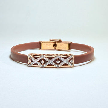 Designer CZ Diamond Pattern Rakhi with Nude Silicone Band – Aneytri Jewelry