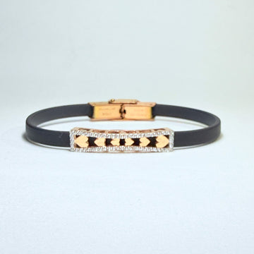 Heart Motif 925 Silver Rakhi with Black Silicone Band – Aneytri Exclusive