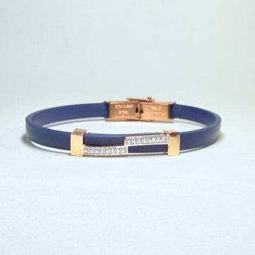 Elegant Rose Gold & Blue Rakhi Bracelet – Special for Girls Collection | Aneytri