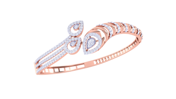 Teardrop Radiance 925 Silver Modern Bangle for Girls