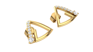 Trinity Shine Triangle Earrings