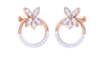 Floral Halo 925 Silver Earrings
