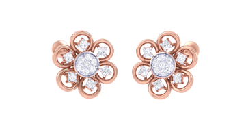 925 Silver Flower Traditional Earrings for Girls & Women