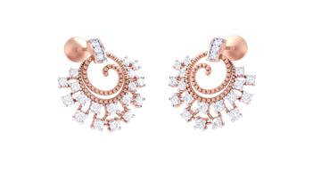 925 Silver Small Jhumka Flower Indian Traditional Earrings for Girls & Women