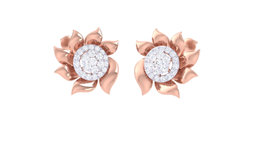 925 Silver Sun Flower Traditional Earrings for Girls & Women