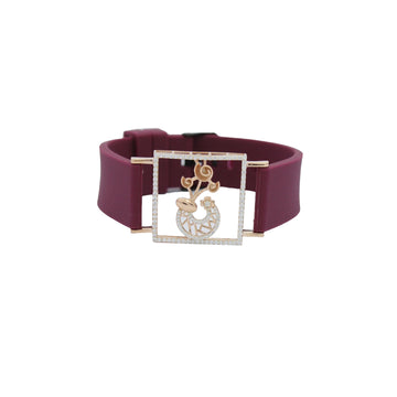 295 Silver Lotus Bloom Bracelet – Royal Floral Charm in Rose Gold