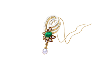 925 Silver Green Flower Traditional Earrings for Girls & Women