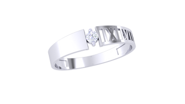 Eternal Date Roman Numeral 925 Silver Couple Rings – Matching Bands for Anniversary, Wedding & Love