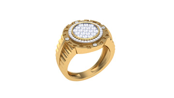 Eterna Round - 925 Sterling Silver Men's Ring