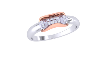 925 Silver Cushion Cut Curved Couple Ring – Traditional Shape Promise Ring