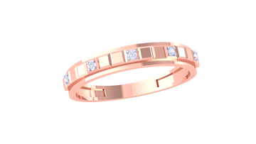 Classic Love Traditional Couple Ring – 925 Silver Rose Gold Finish