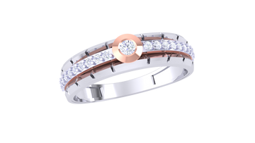 925 Silver Eternity Spark Couple Ring – Traditional Band Style