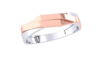 925 Silver Classic Twist Band – Traditional Interlocking Couple Ring