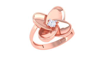 925 Silver Floral Bloom Ring – Traditional Flower Shape Engagement Ring for Her