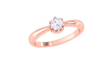 925 Silver Traditional Solitaire Couple Ring – Classic Round Shape