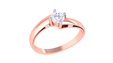 925 Silver Heart Prong Solitaire Couple Ring – Traditional Round Cut Design