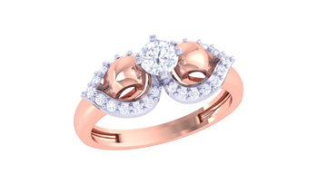 925 Silver Traditional Double Heart Halo Couple Ring – Eternal Bond Design