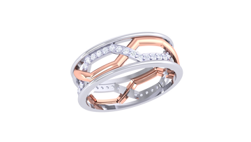 CrossDiamond Couple Ring