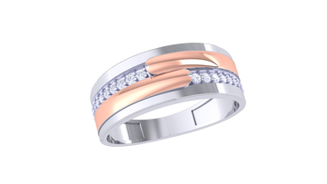 Elegant 925 Silver Couple Rings Set for Girls and Boys – Rose Gold & Gold Love Bands
