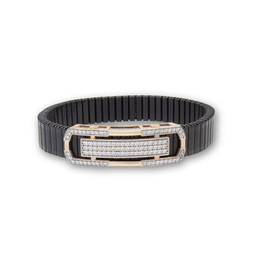 Flower Traditional Shape Bracelet – 925 Silver Black Zircon Charm