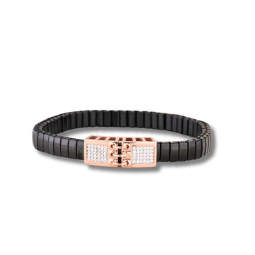 925 Silver Zinnia Traditional Black Bracelet