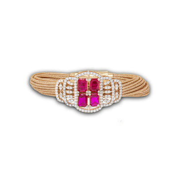 925 Silver Blossom Empress Bracelet in Traditional Floral Design