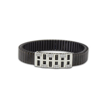 Kamal Traditional 925 Silver Bracelet – Black Onyx & CZ Elegance