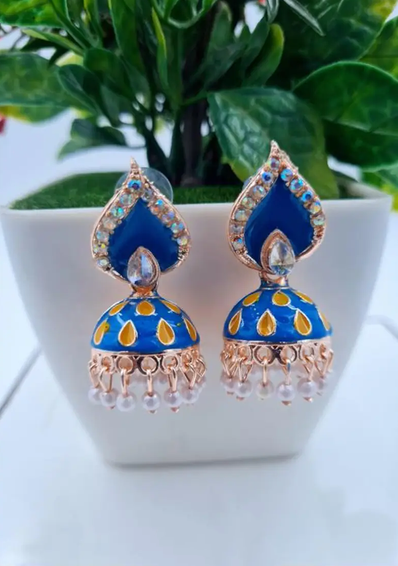 Aarvi Emerald Dome Jhumka Earrings
