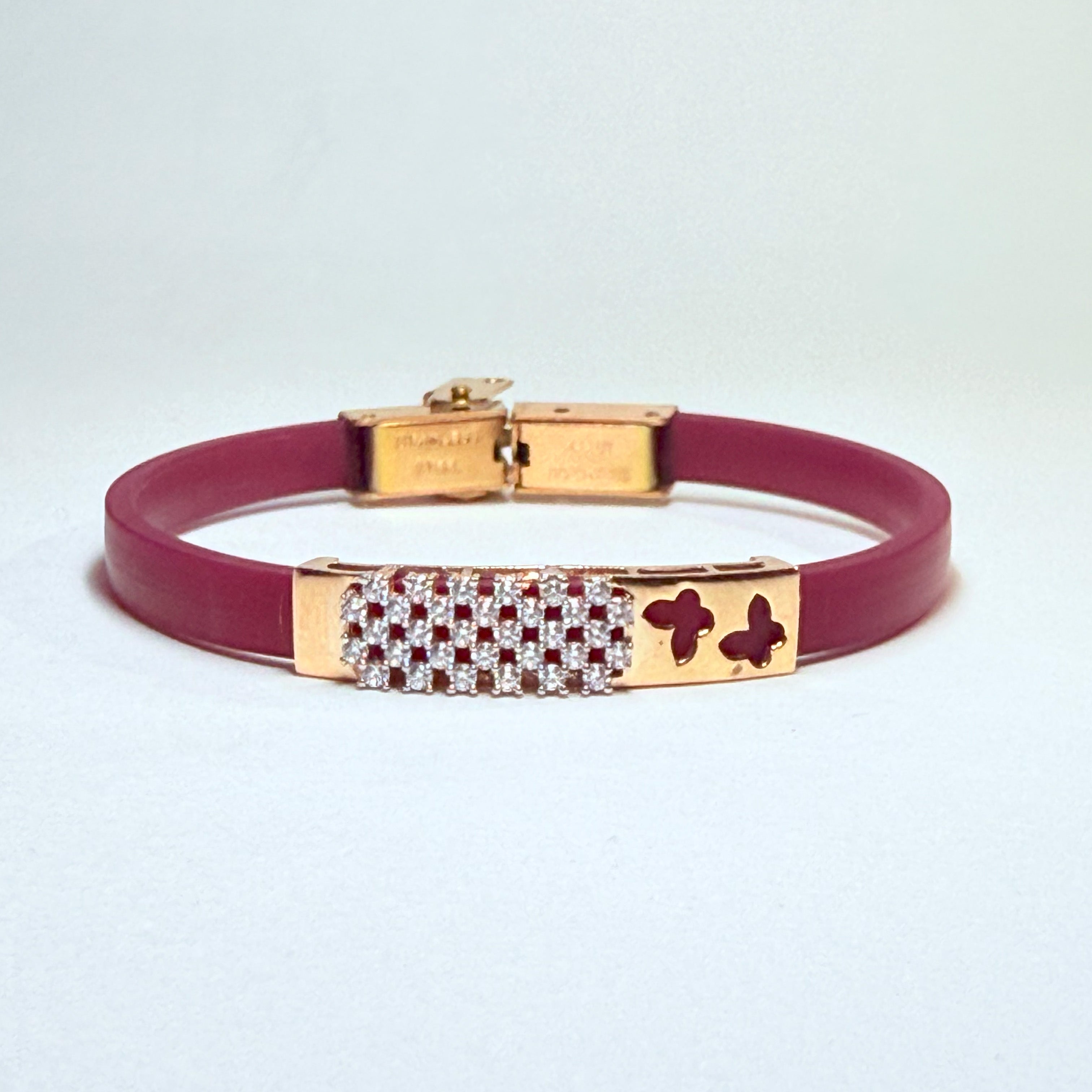 925 Silver Butterfly Designer Rakhi with Maroon Band – Aneytri Jewelry