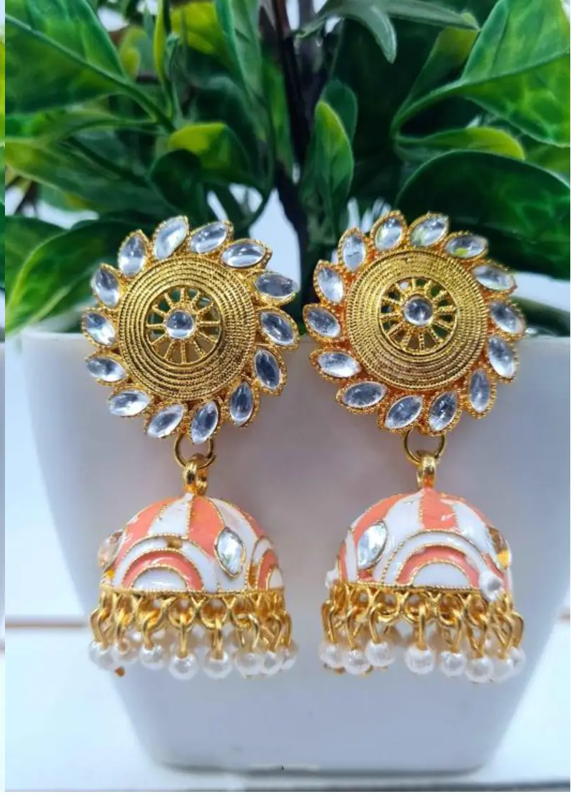 Rajasthani Kundan Jhumka Earrings – A Fusion of Tradition and Timeless Elegance
