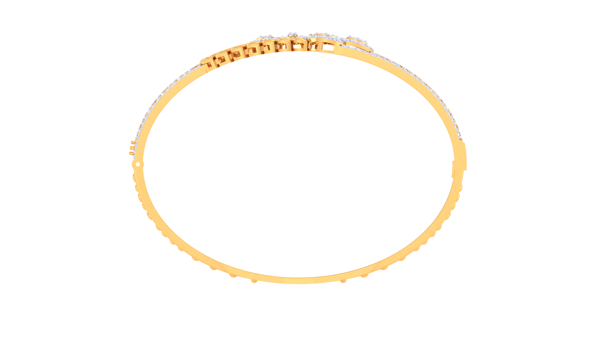 Royal Leaf Bloom 925 Silver Bangle for Women and Girls