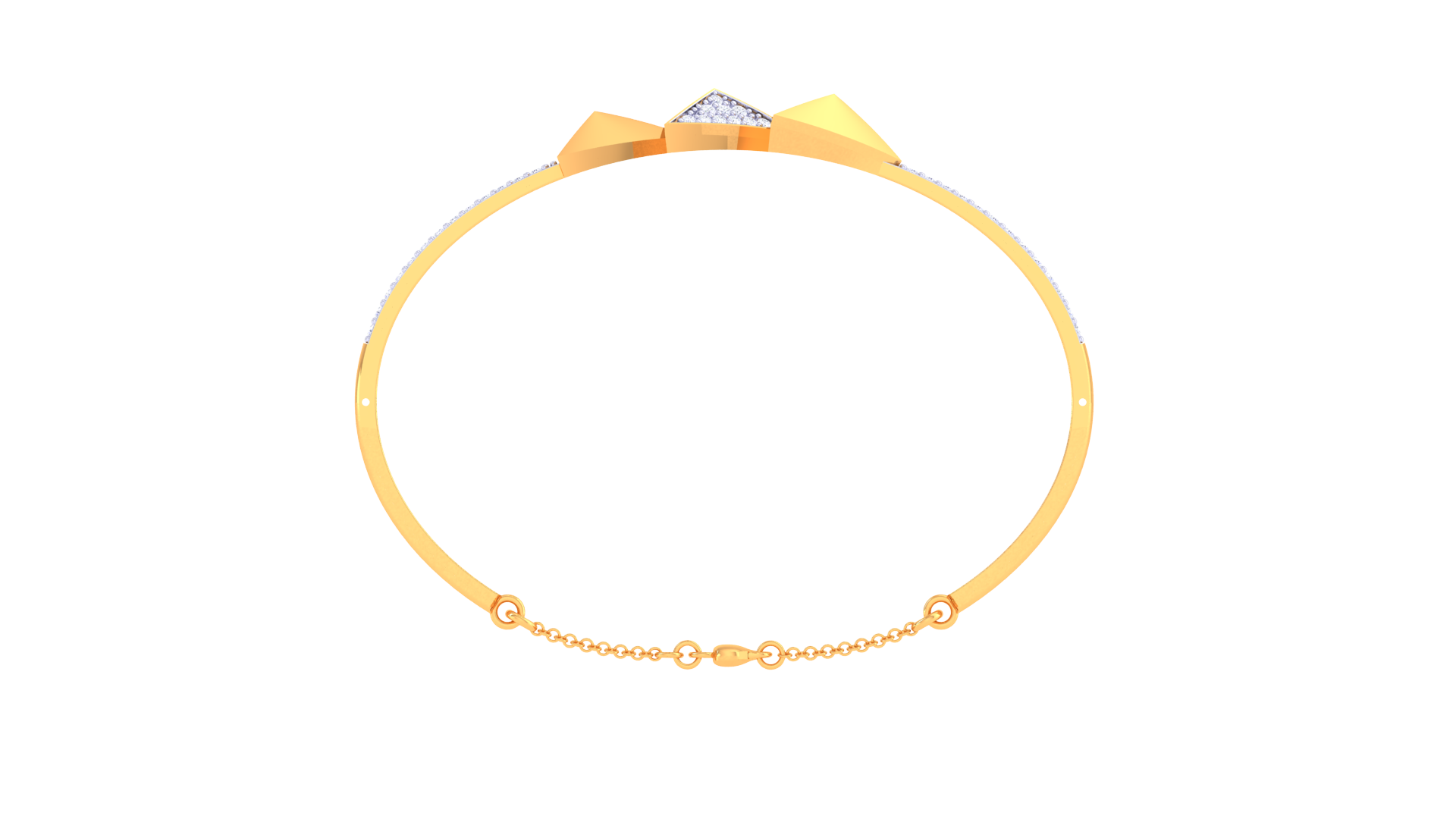 Trinity Spark 925 Silver Bangle for Girls in Rose Gold & Gold Finish