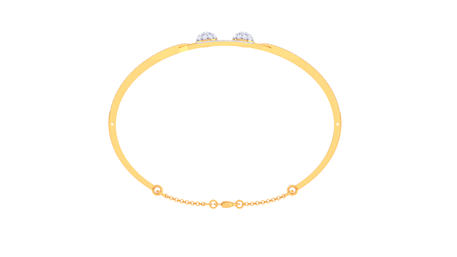 Modern Geometric Sparkle 925 Silver Bangle for Girls in Rose Gold & Gold Finish