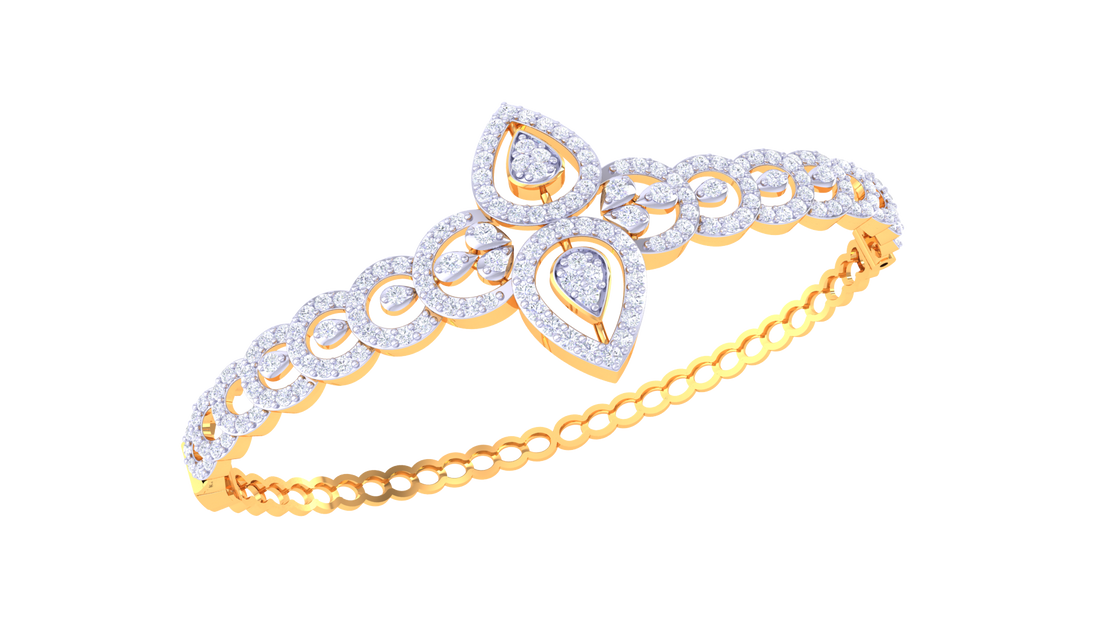 Royal Bloom 925 Silver Bangle