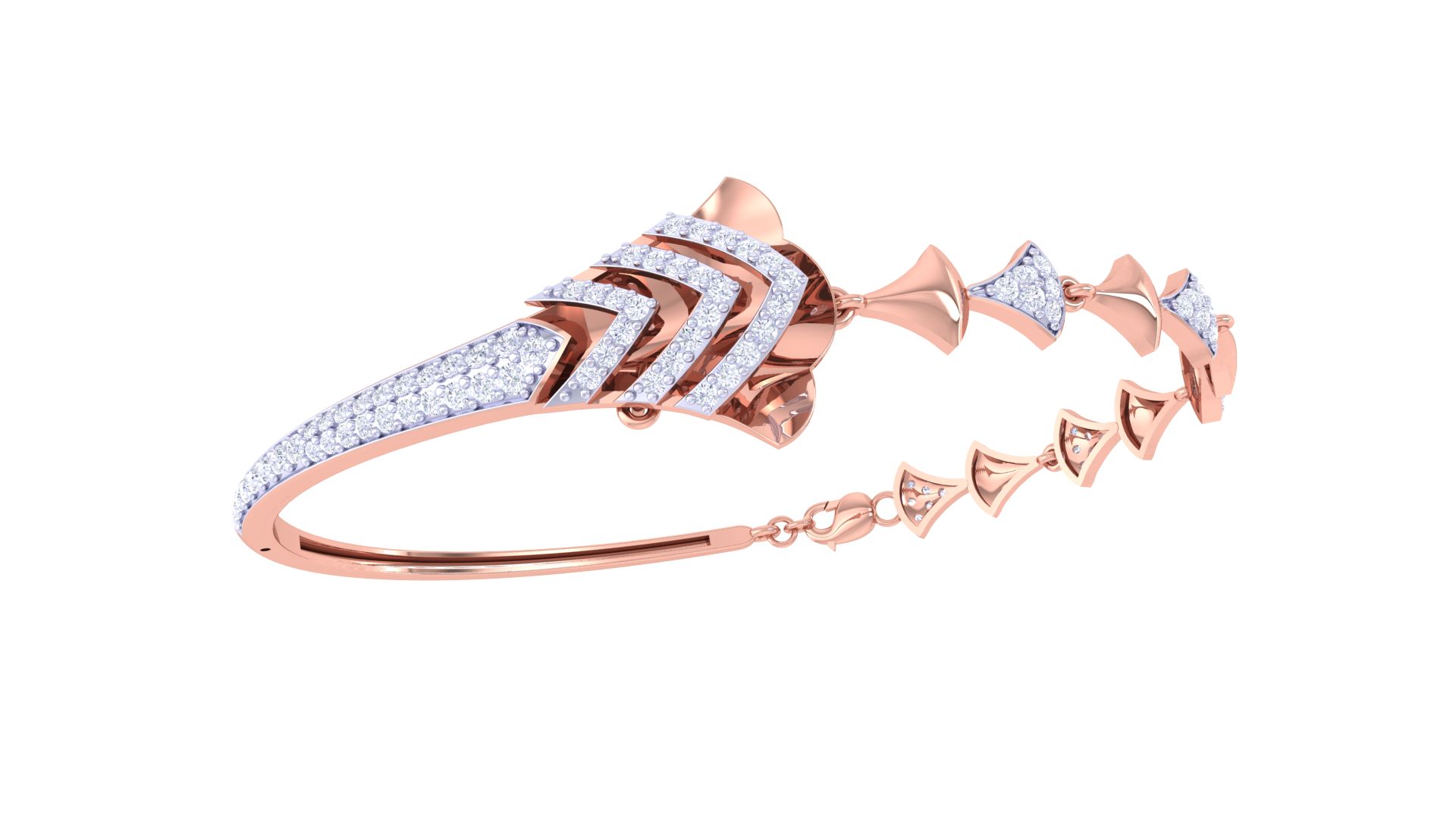 Sierra Spectrum 925 Silver Bangle for Girls – Rose Gold & Gold Finish