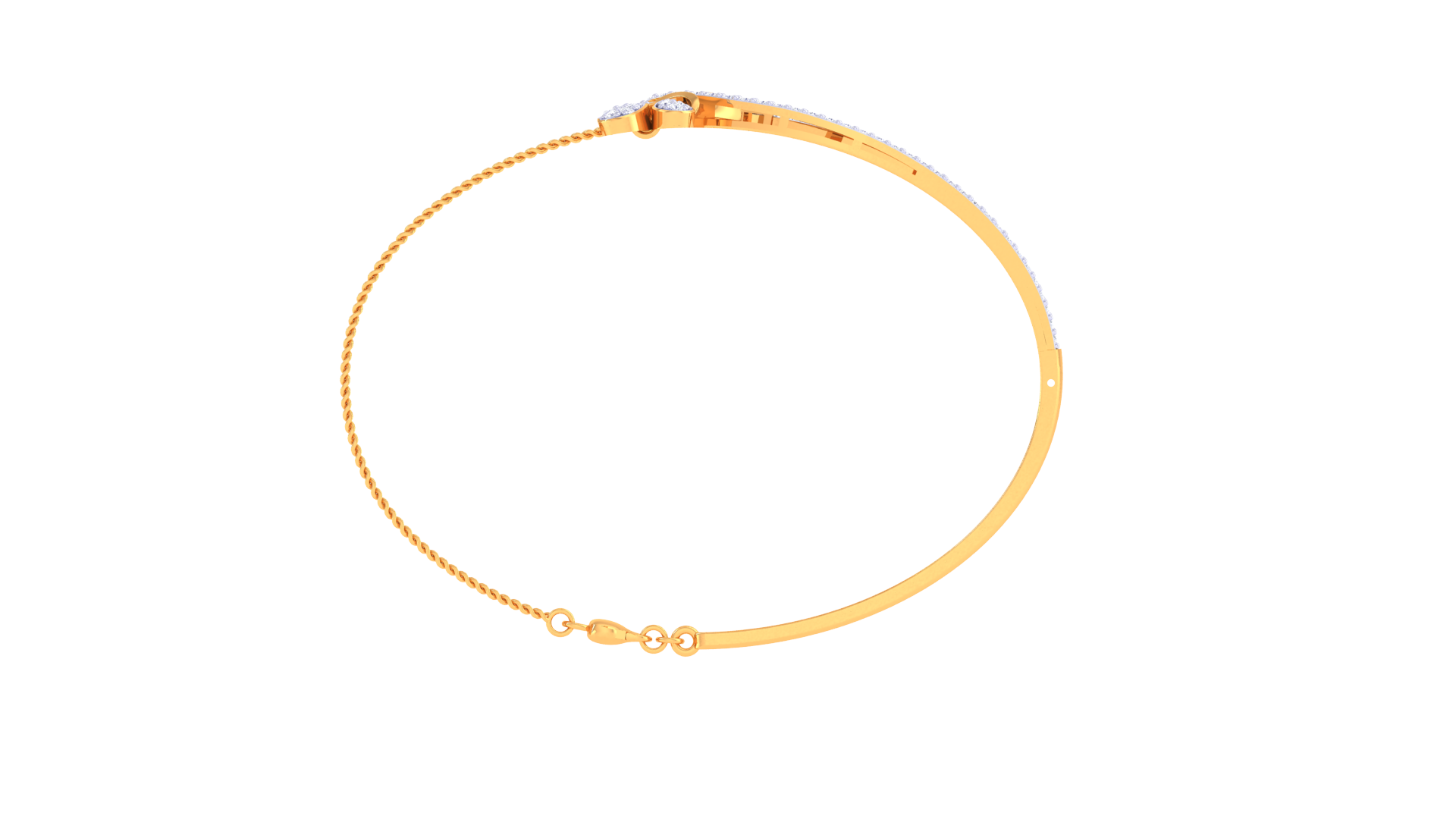 Petal Charm 925 Silver Bangle – Designer Bracelet for Girls in Rose Gold & Gold