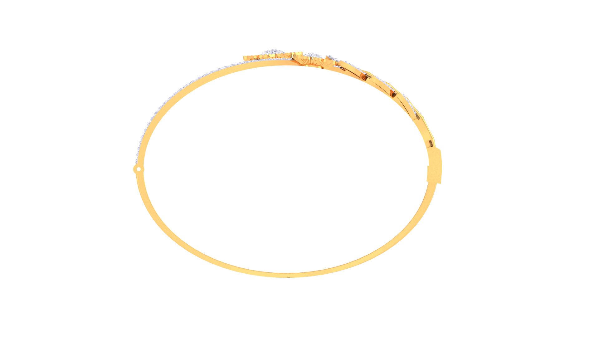 Floral Vine 925 Silver Bangle for Girls – Rose Gold & Gold Elegant Bracelet Design