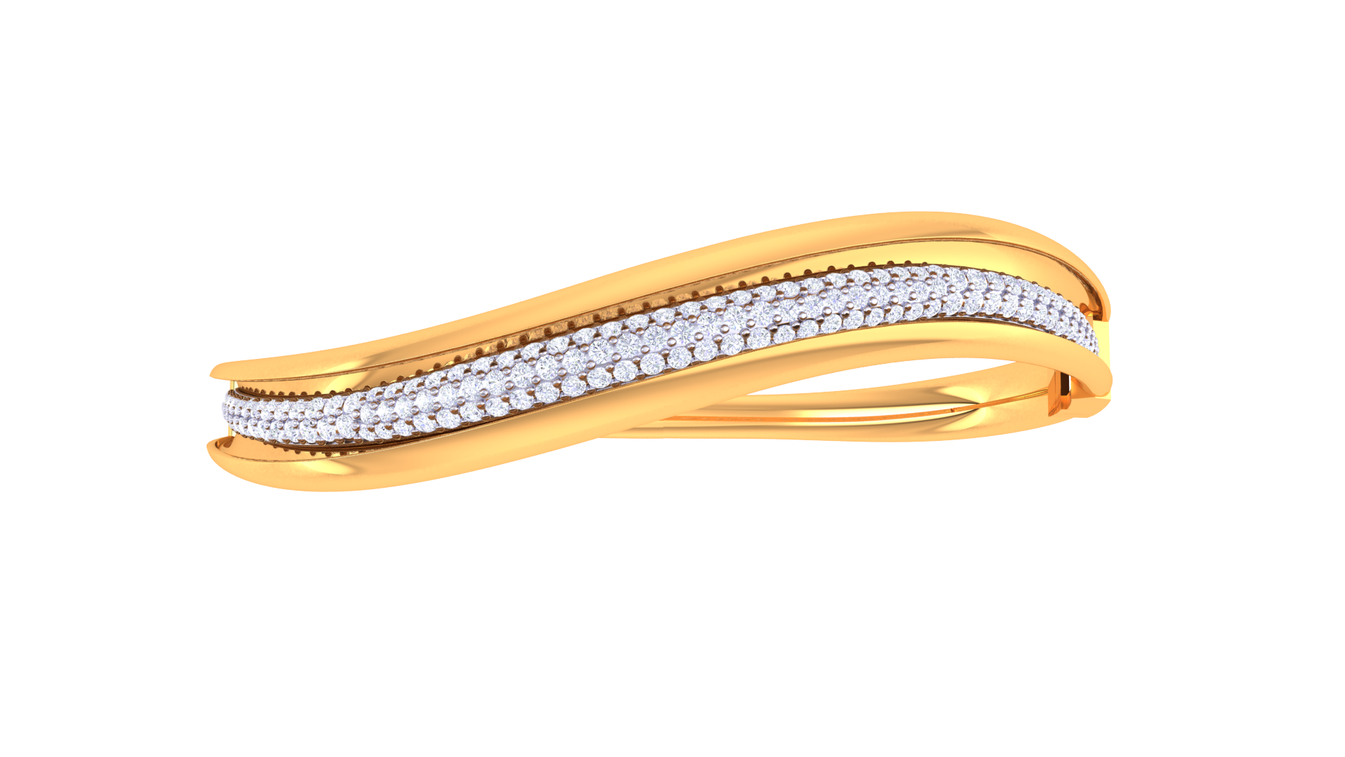 Modern Twist 925 Silver Bangle for Girls – Elegant Rose Gold & Gold Bracelet Design