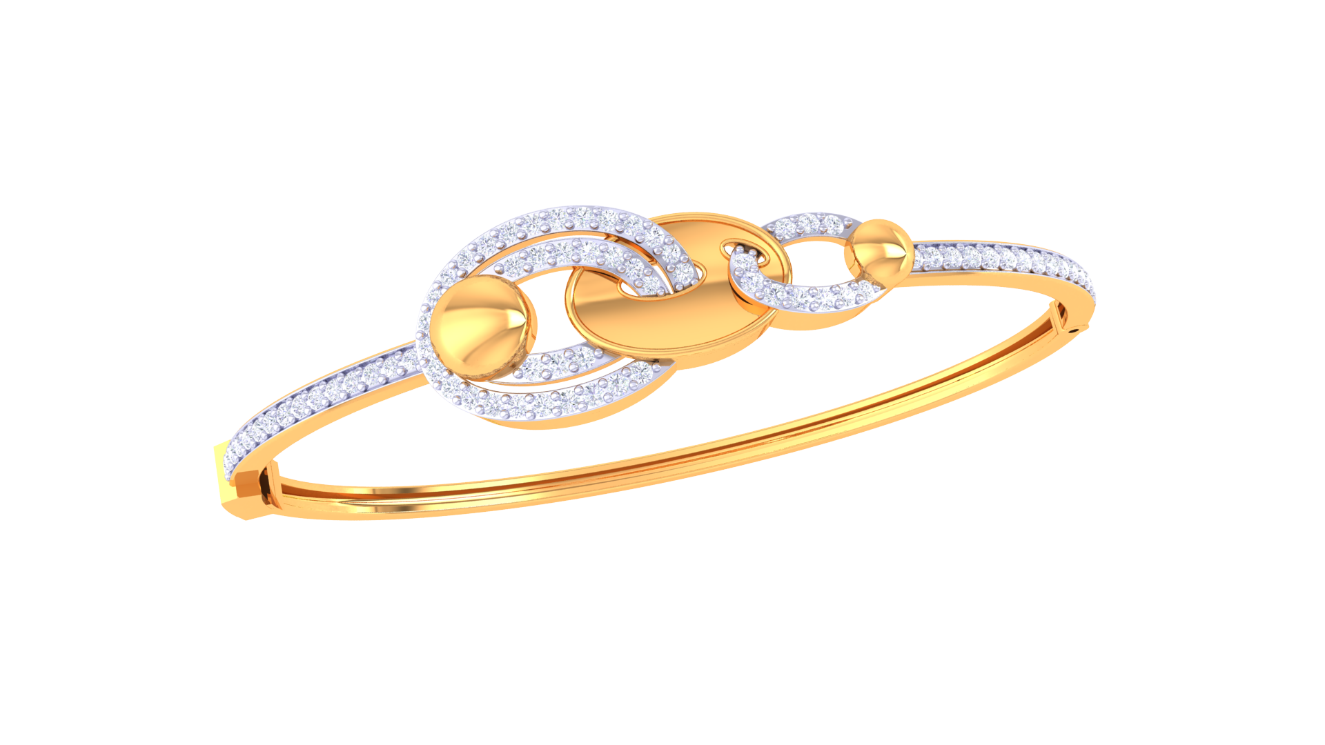 Glam Loop 925 Silver Bangle for Girls – Stylish Designer Bracelet in Rose Gold & Gold