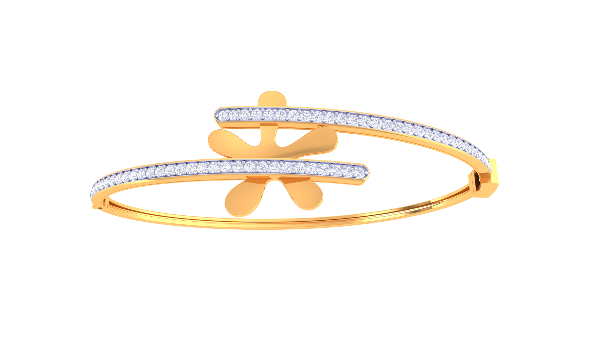 Floral Spark 925 Silver Bangle for Girls – Stylish Flower Bracelet in Rose Gold & Gold Finish