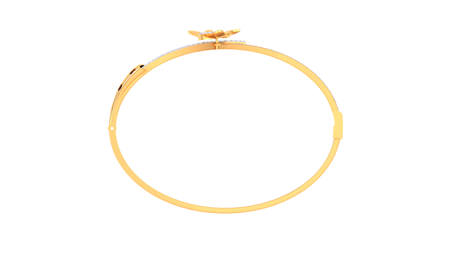Butterfly Bloom 925 Silver Bangle Bracelet for Girls – Elegant Rose Gold & Gold Jewelry