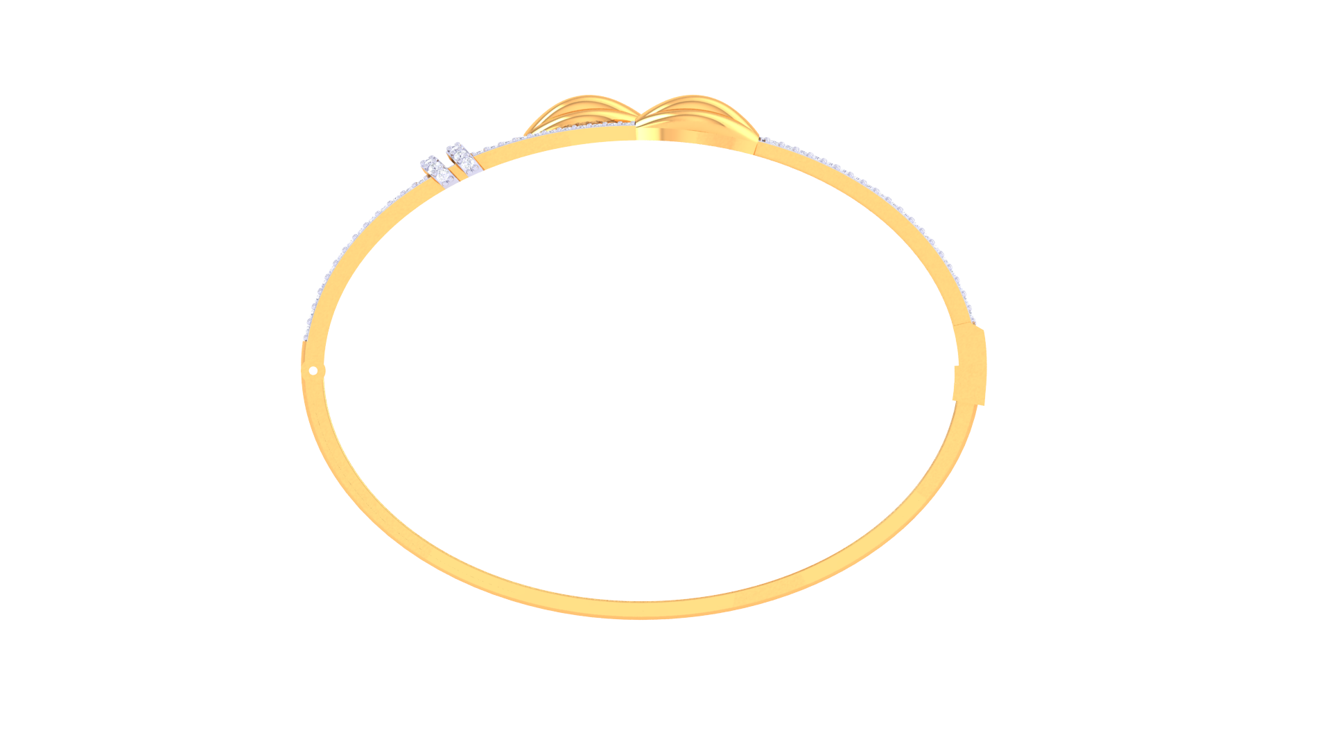 Elegant Petal Duo 925 Silver Bangle for Girls – Gold & Rose Gold Finish