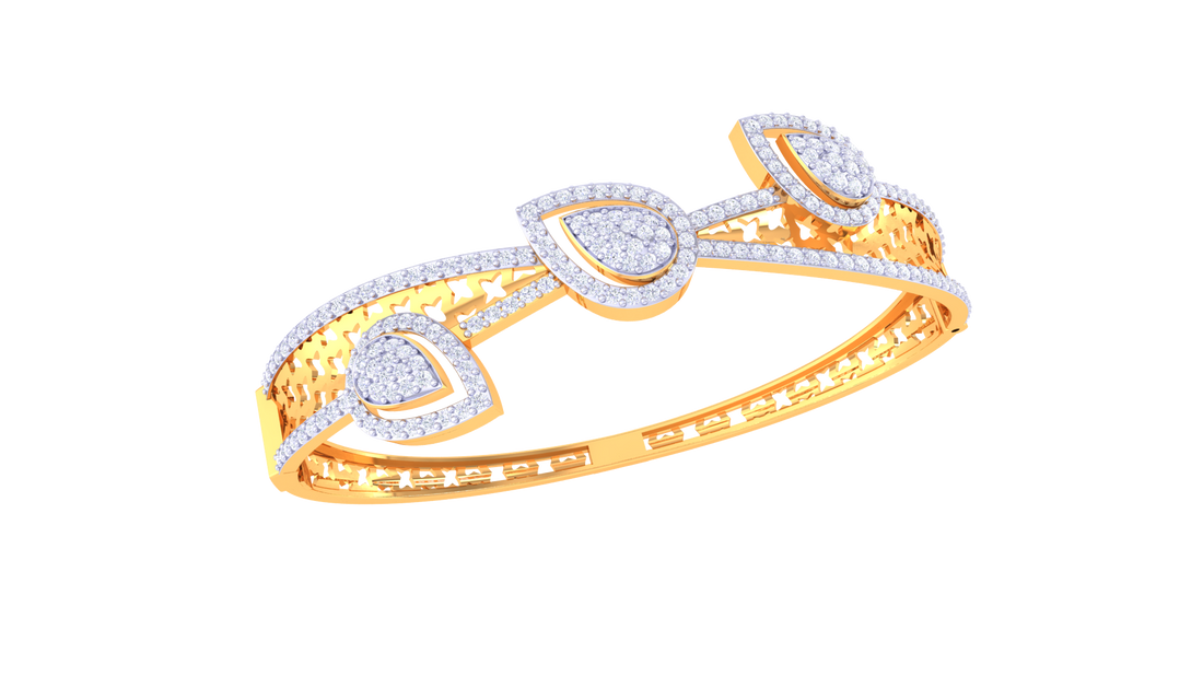 Starlit Bloom 925 Silver Bangle