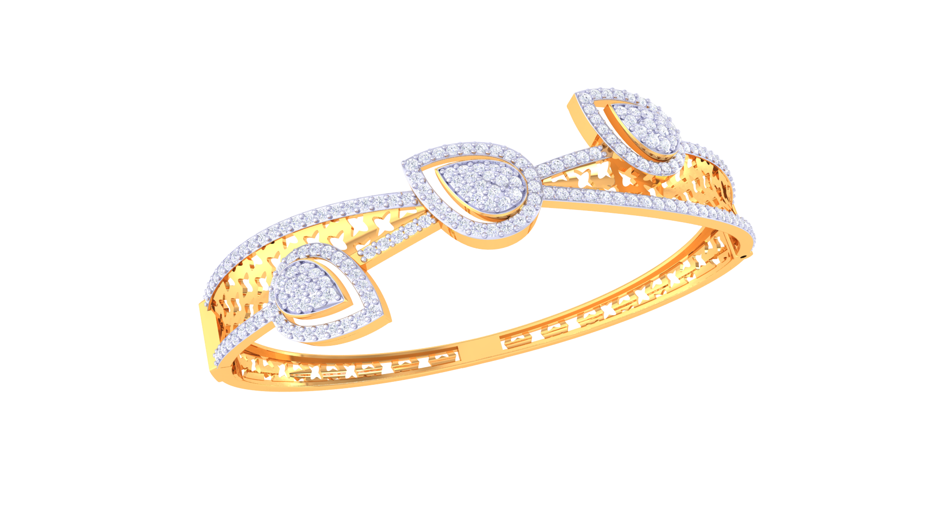 Starlit Bloom 925 Silver Bangle