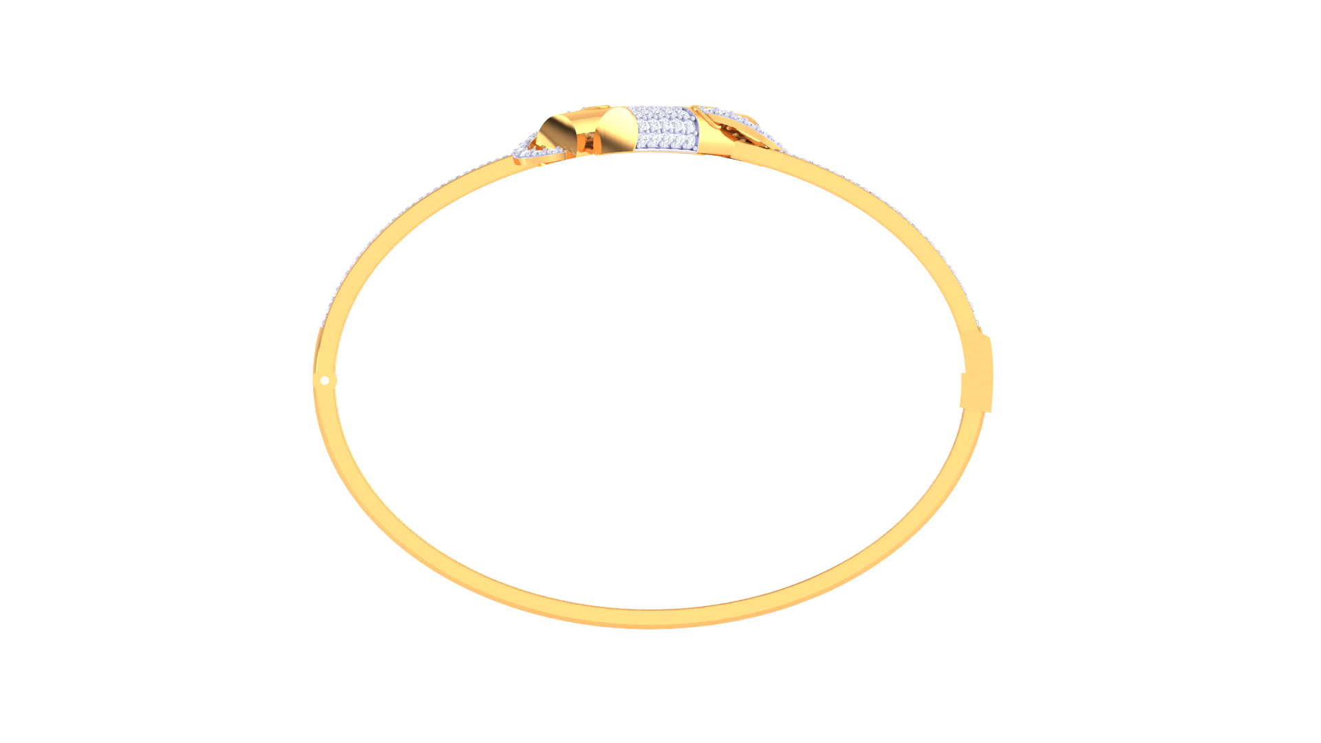 Glam Loop Link 925 Silver Bangle for Girls – Rose Gold & Gold Finish