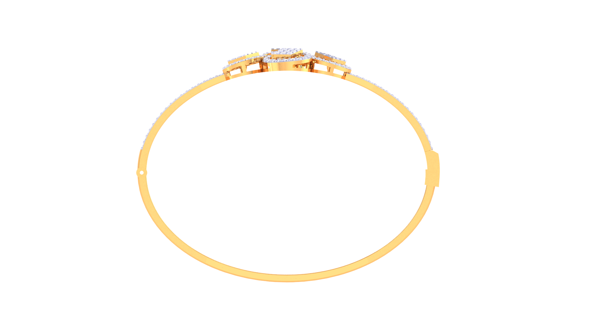 Floral Radiance 925 Silver Bangle for Girls – Designer Rose Gold & Gold Jewelry
