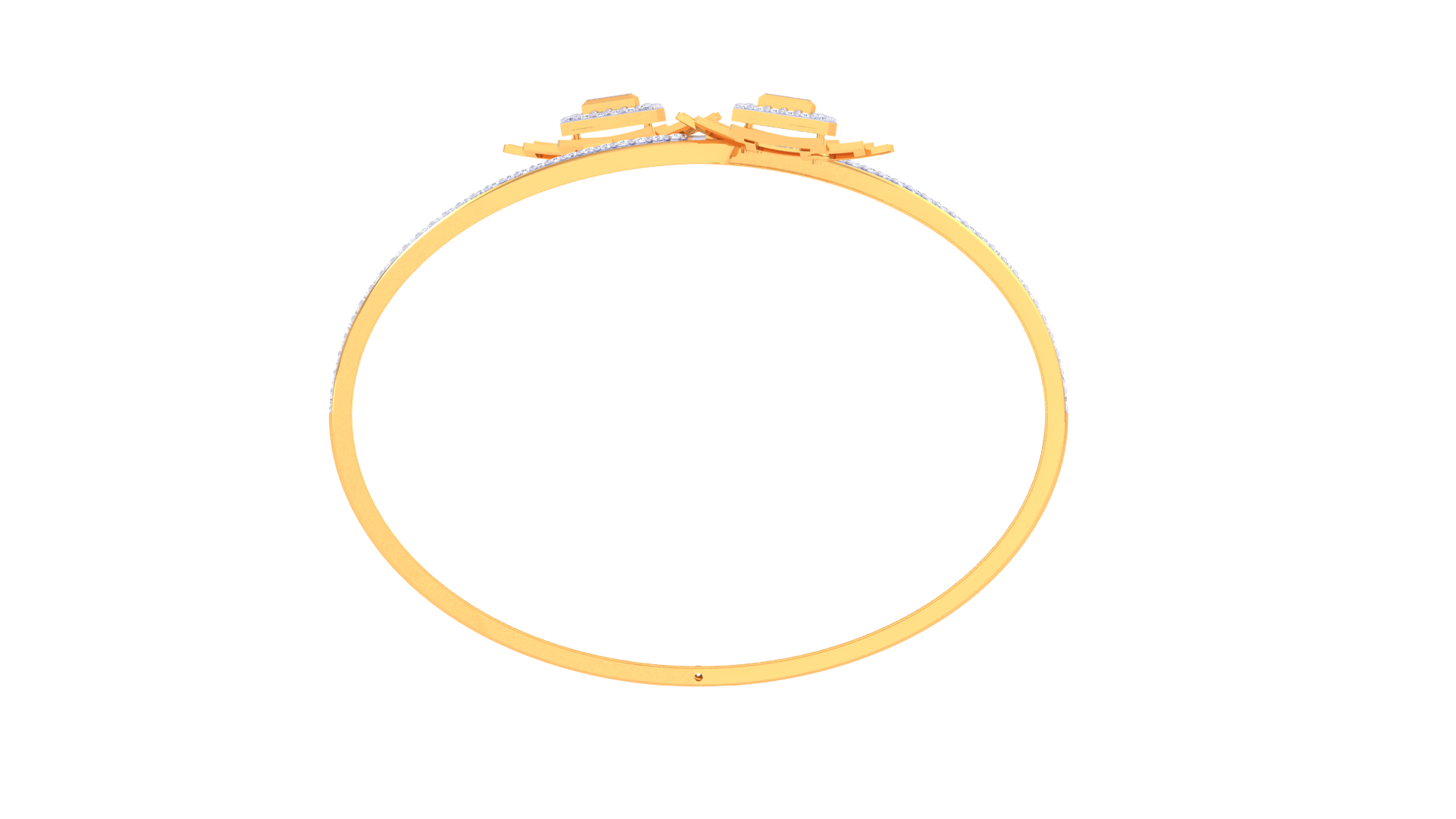 Glam 925 Silver Bangle for Girls – Designer Modern Bracelet in Rose Gold & Gold Finish